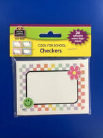 Cool for School Checkers Labels 36pk