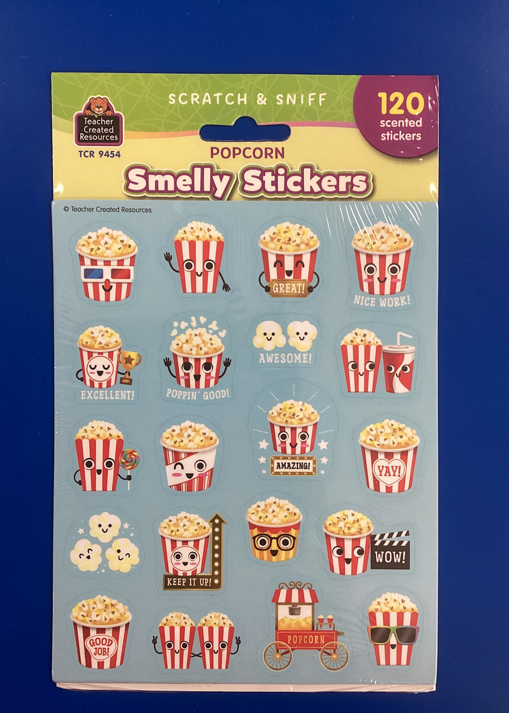Popcorn Smelly Stickers 120pc