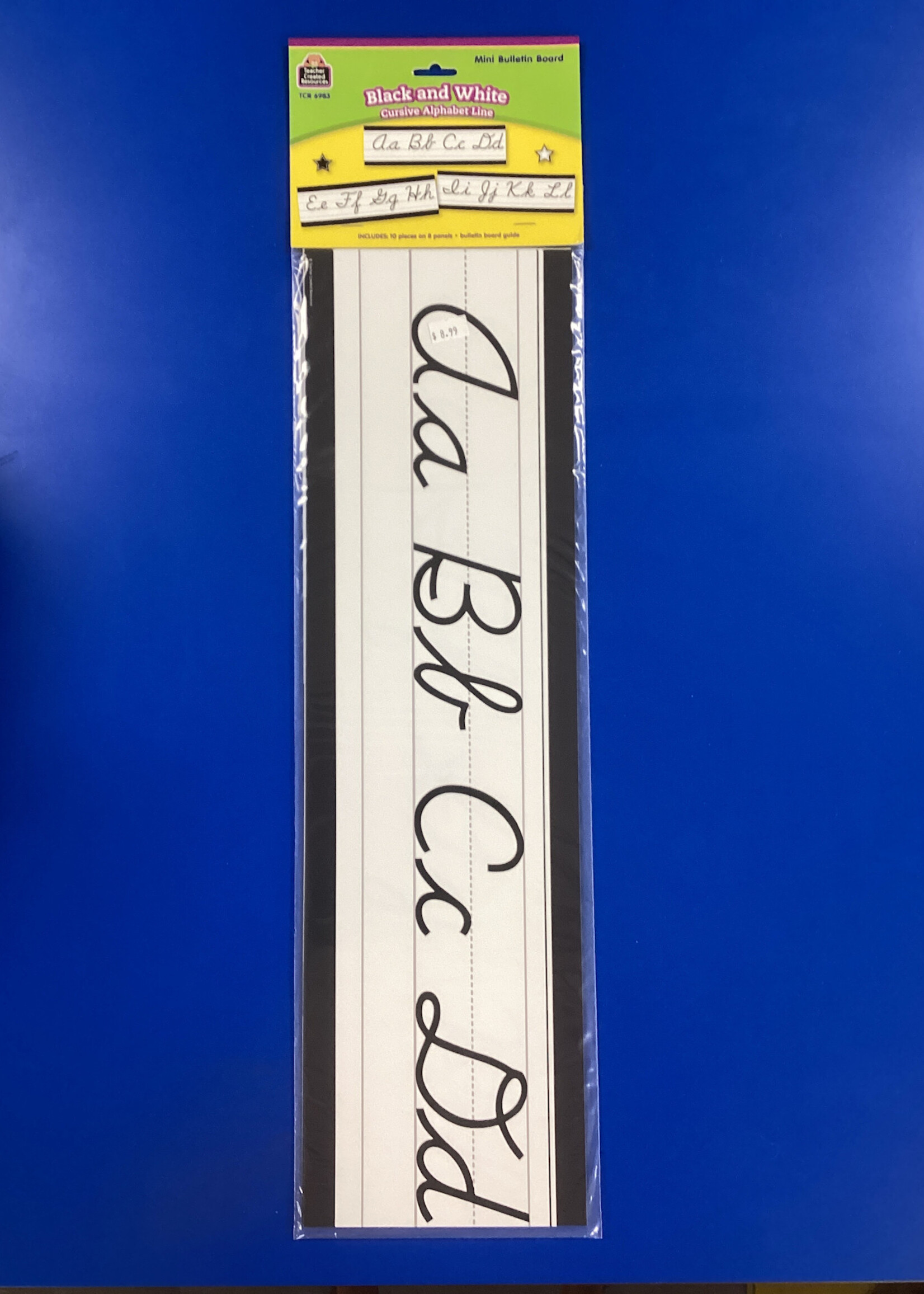 Black and White Cursive Mini Bulletin Board