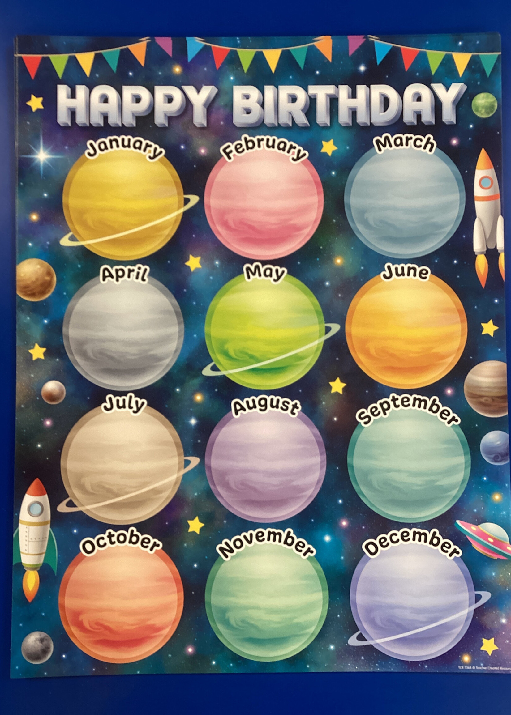 Outer Space Crew Happy Birthday Chart