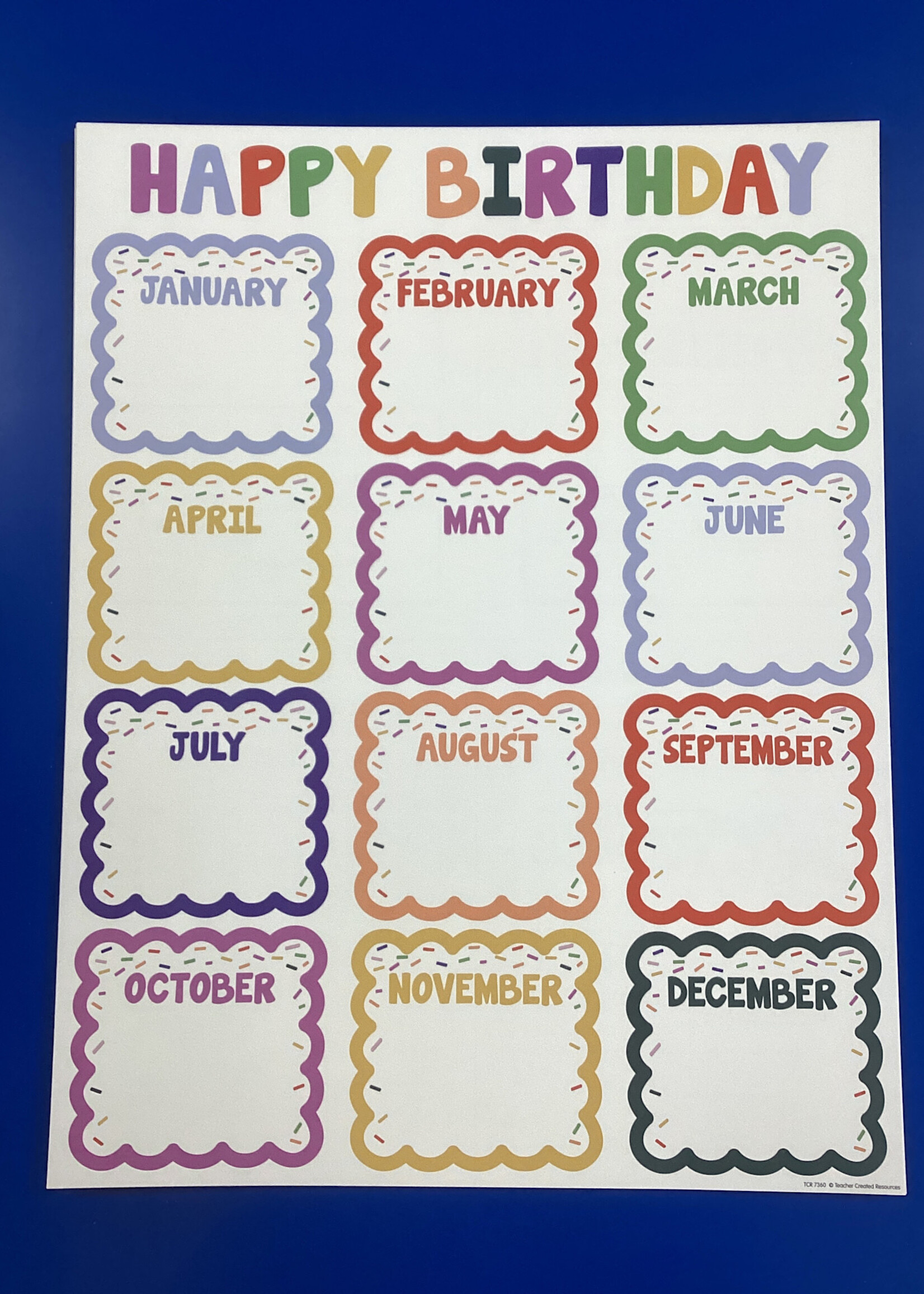 Color Crush Birthday Chart