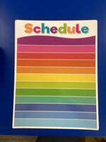 Colorful Schedule Write-On/ Wipe-Off Chart