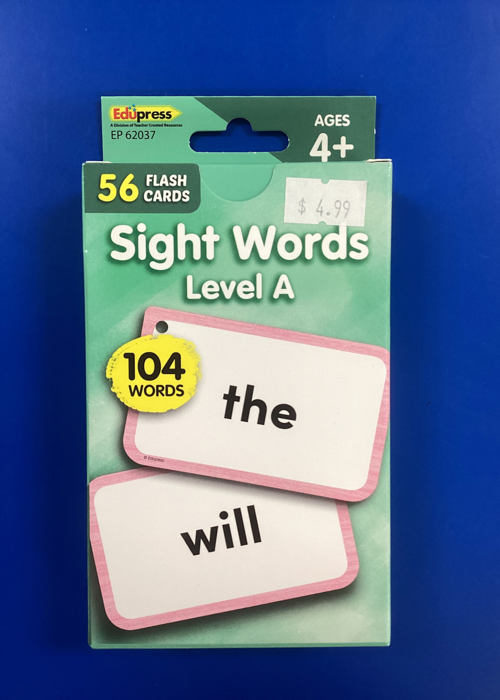 Sight Words Flash Cards - Level A (56)