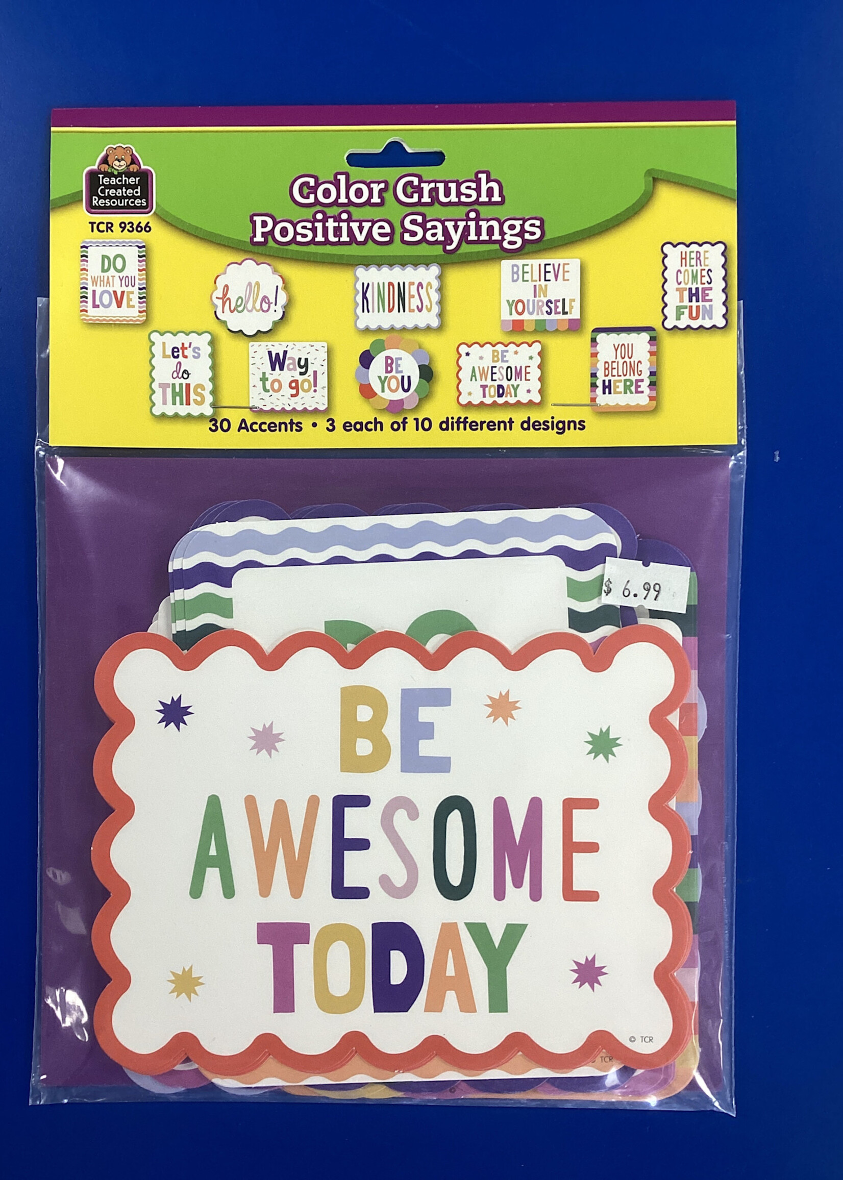 Color Crush Positive Sayings Accents 30pc