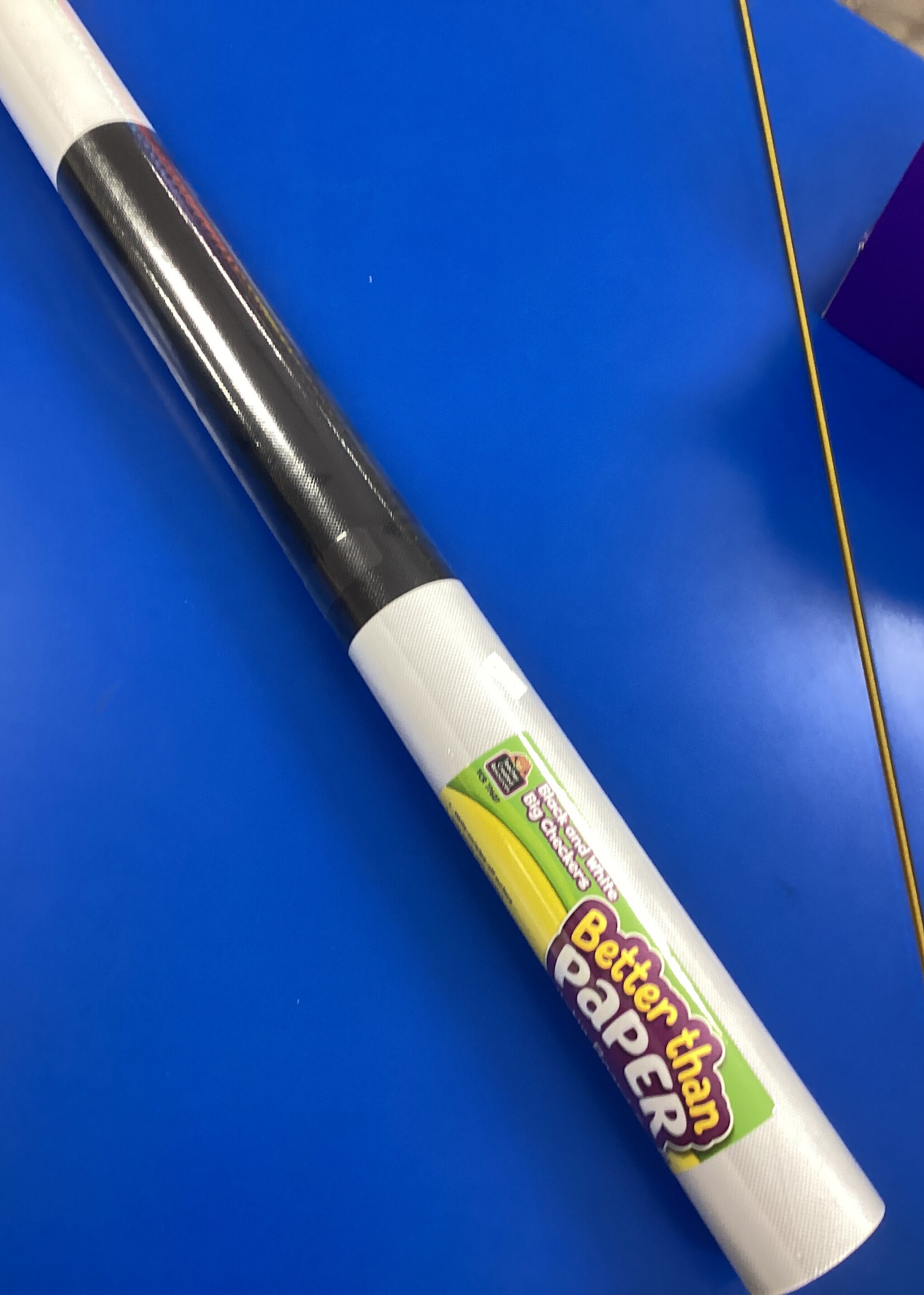 Black and White Big Checkers Better Than Paper 4ftx12ft