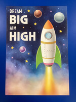Outer Space Crew Dream Big Aim High Positive Poster