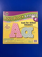 Cool for School Checkers 4" Bold Block Letters Combo Pack 230pc