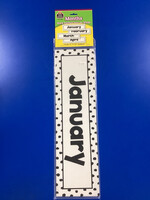 Black Painted Dots on White Calendar Months