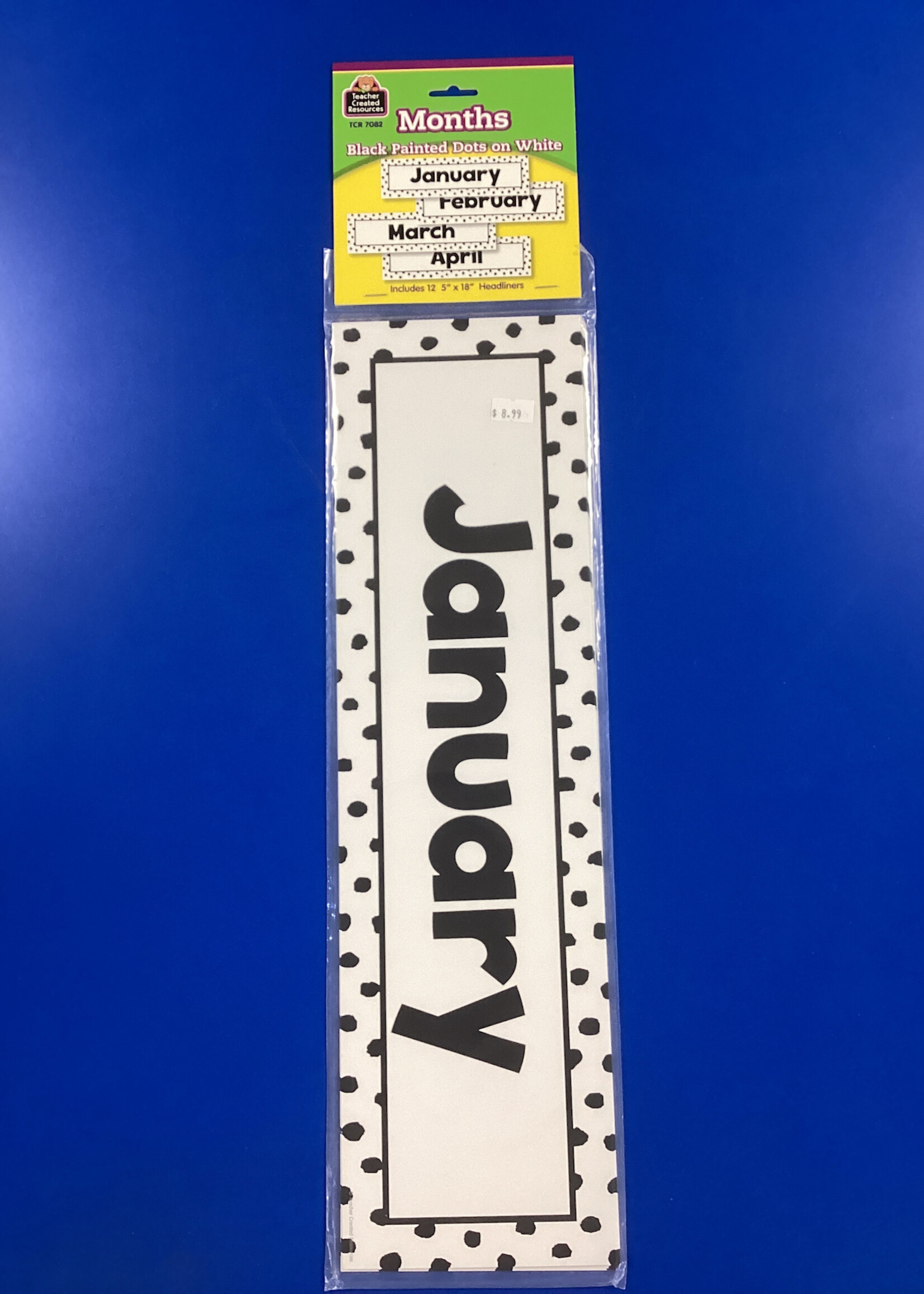 Black Painted Dots on White Calendar Months