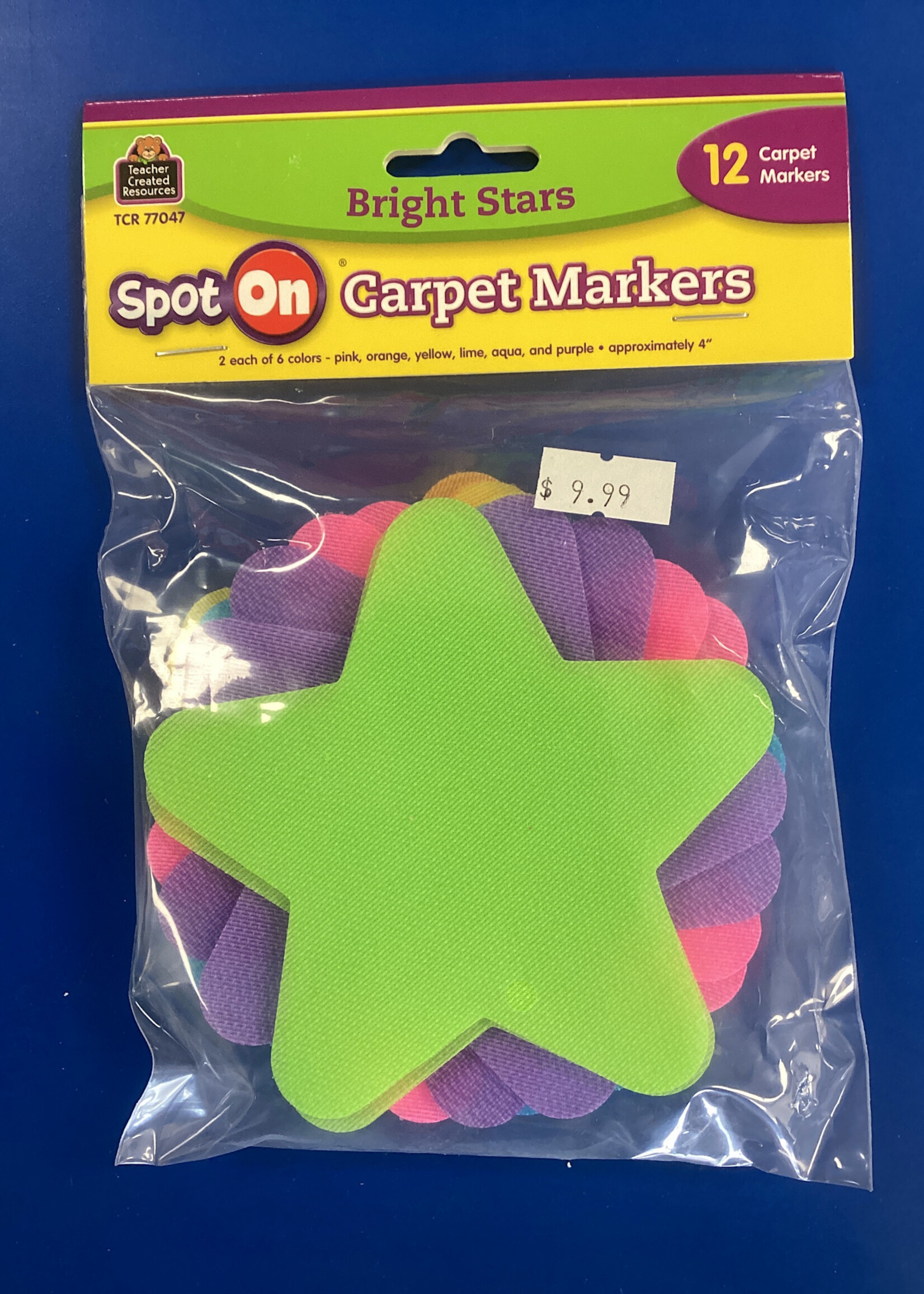 4" Bright Stars Carpet Markers 12 pk