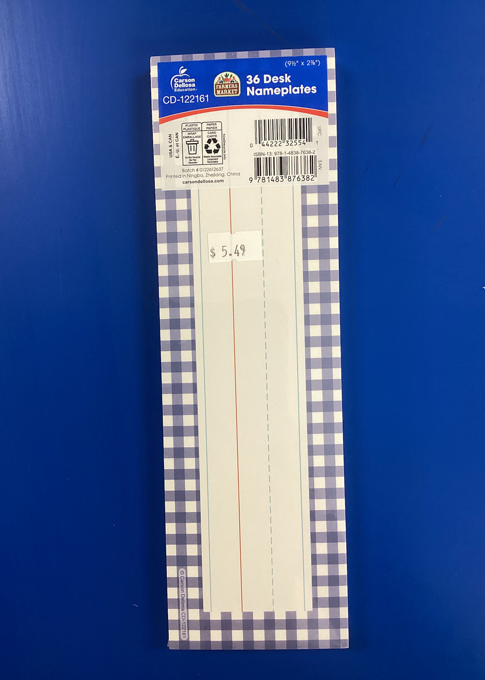 Farmers Market Name Plates 36pk