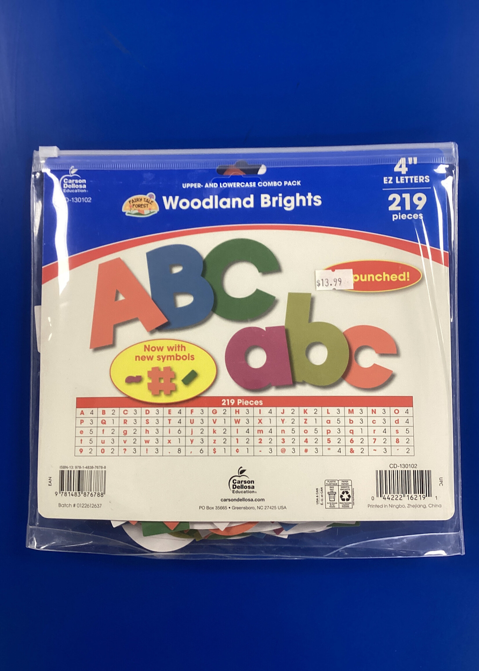 4" Fairy Tale Forest Woodland Brights Combo Pack Letters 219pc