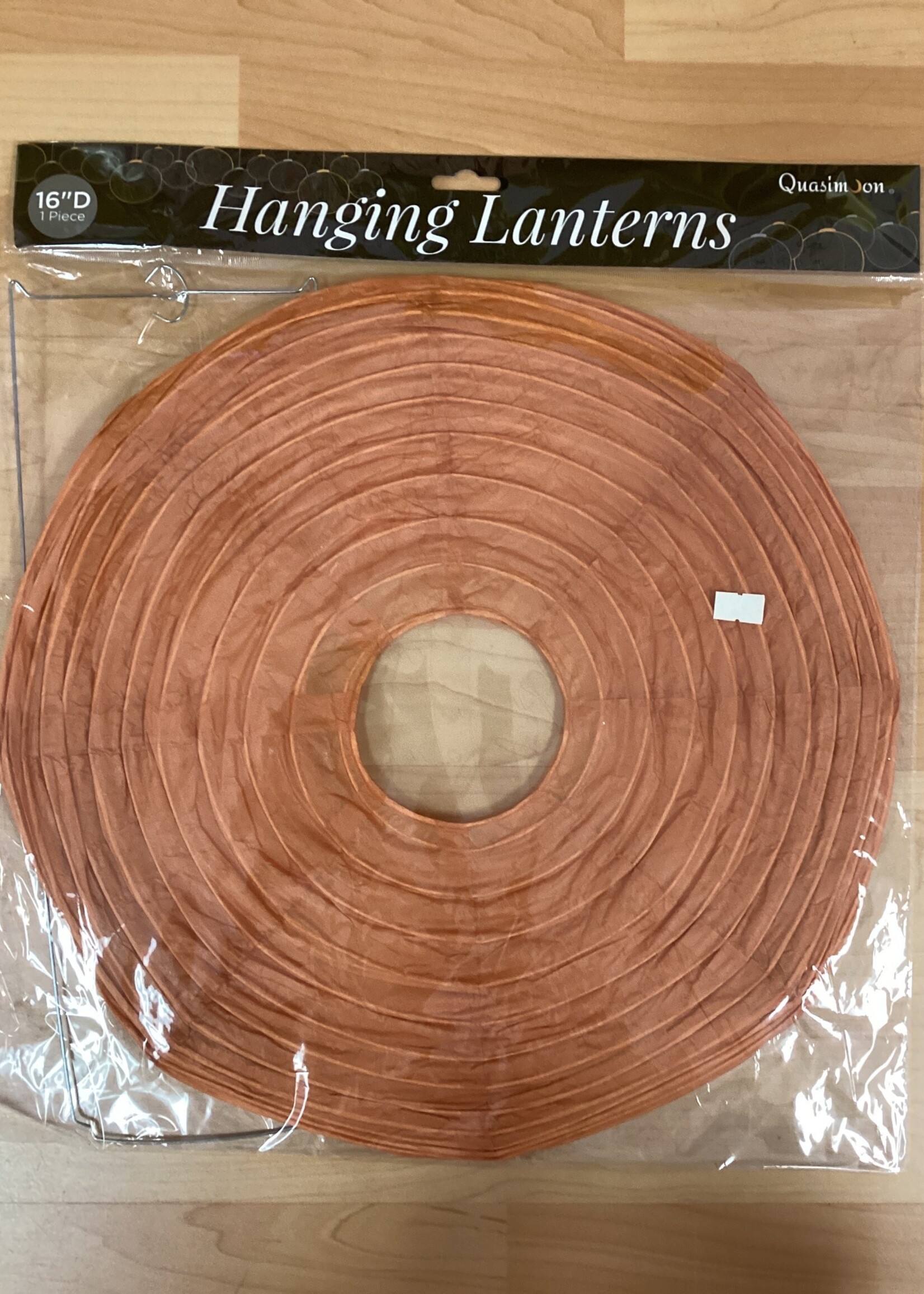 16" Burnt Orange Paper Lantern
