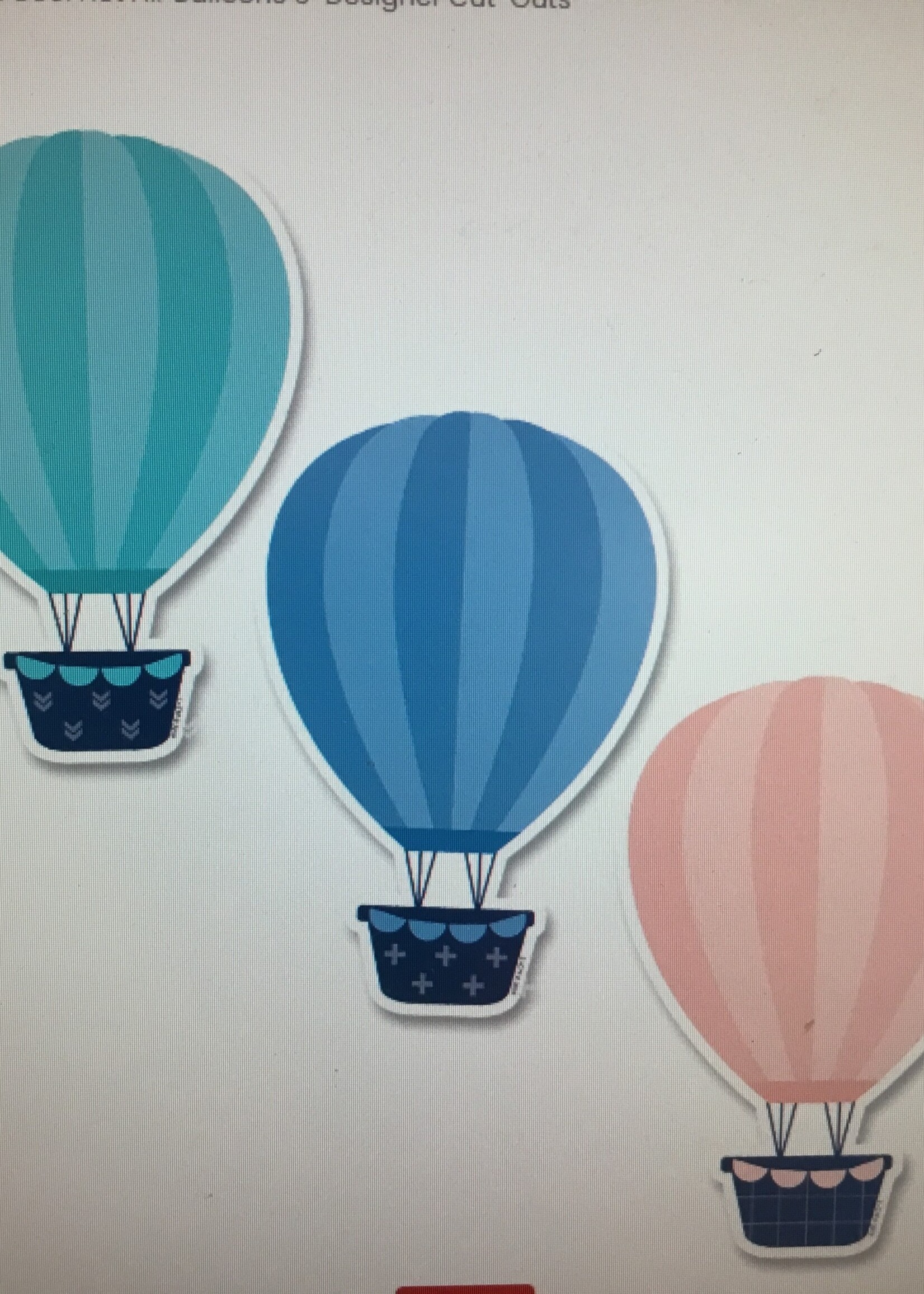 Calm & Cool Hot Air Balloons Cutouts 36pc