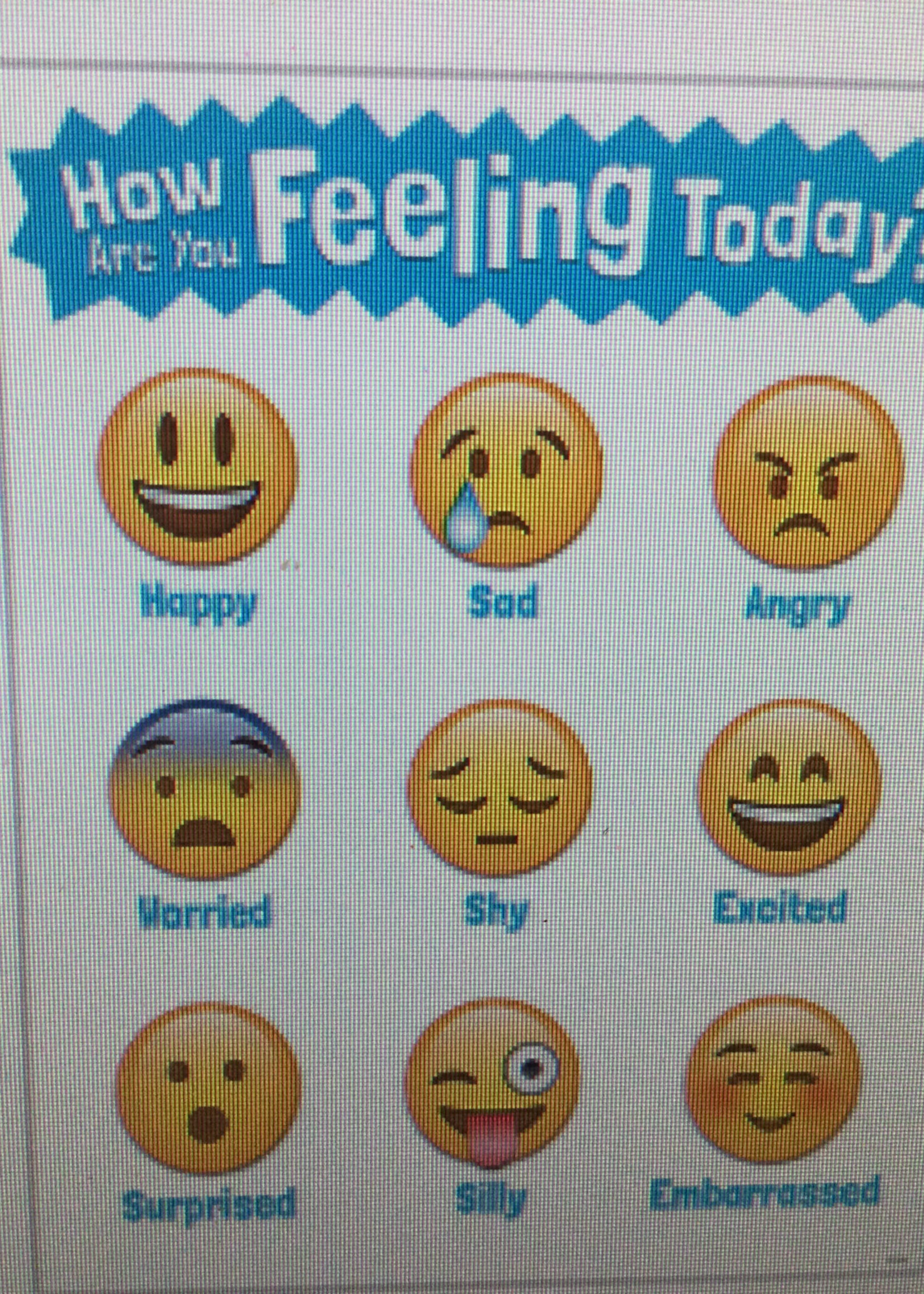 How Are You Feeling Today Chart