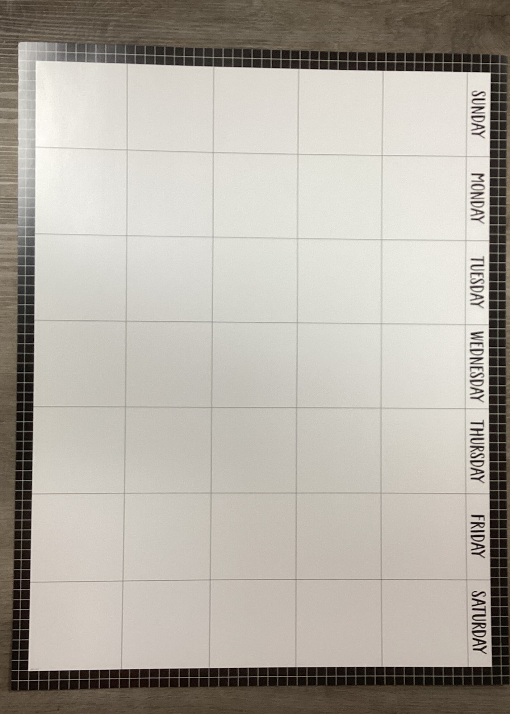 Black Window Pane Calendar Chart 22”x17”