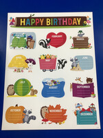 New Woodland Friends Happy Birthday Chart