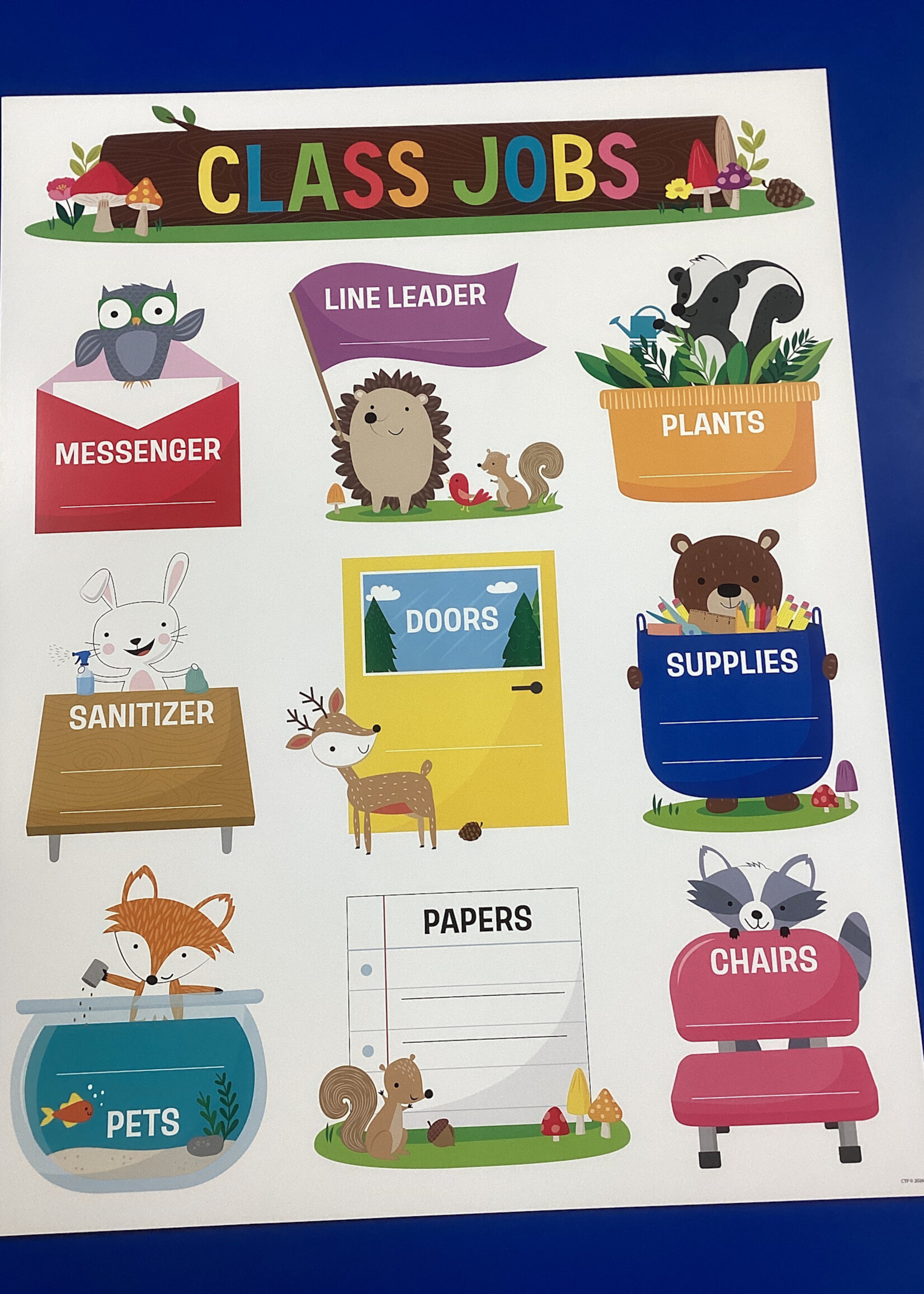 New Woodland Friends Class Jobs Chart