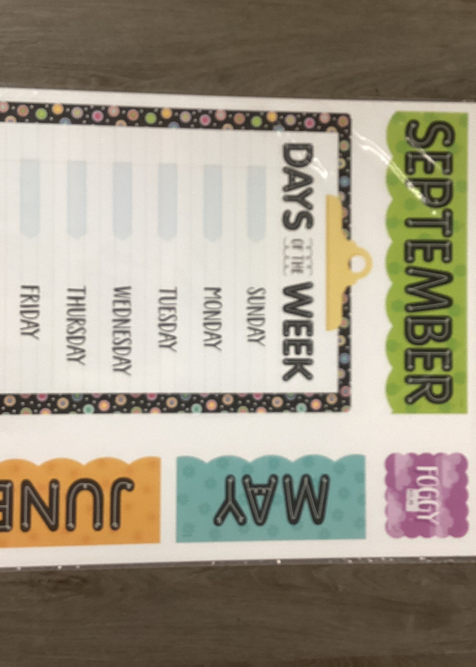 Core Decor Pattern Play Calendar Set Bulletin Board