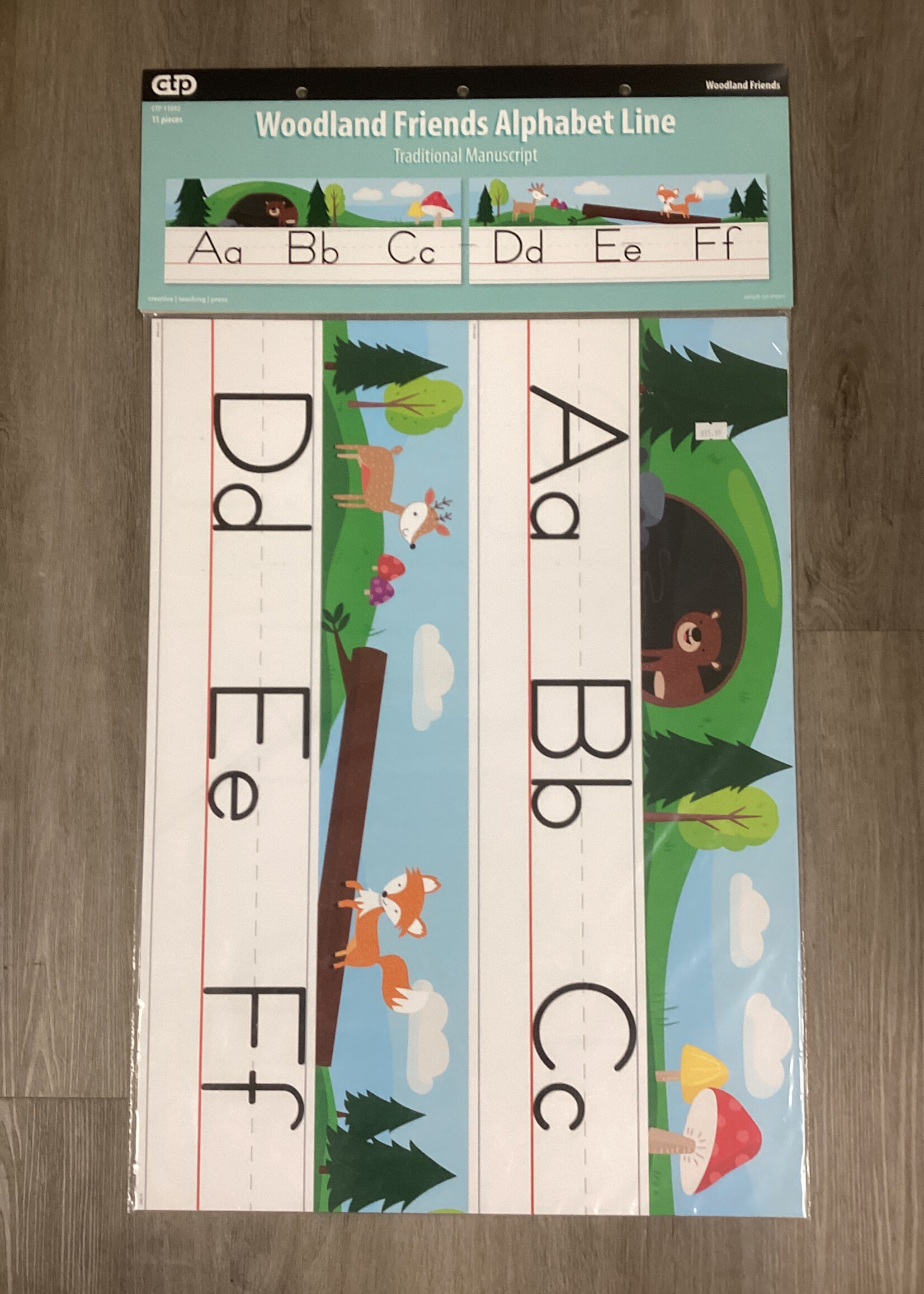 New Woodland Friends Alphabet Line Bulletin Board