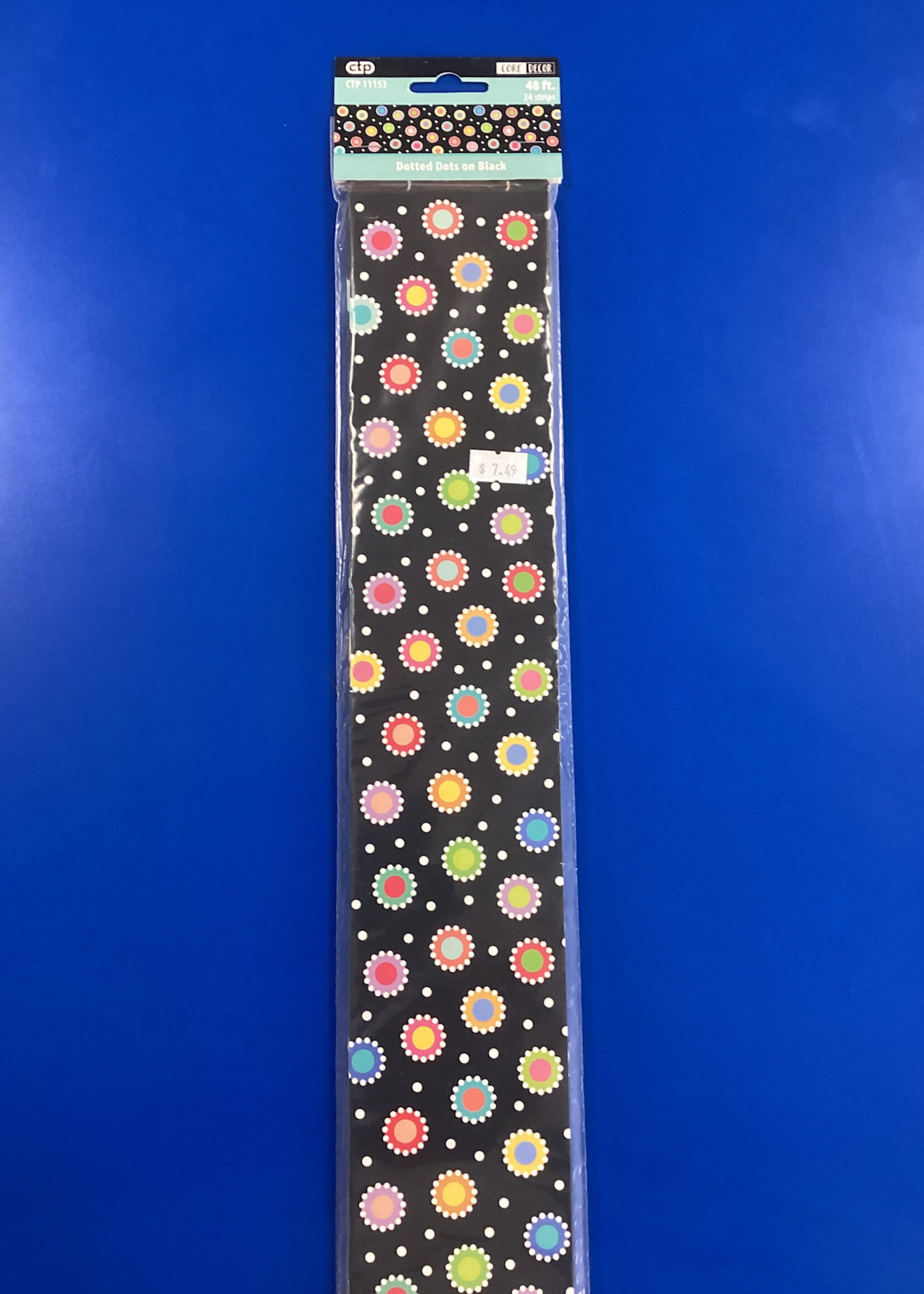 Dotted Dots on Black EZ Border 48'