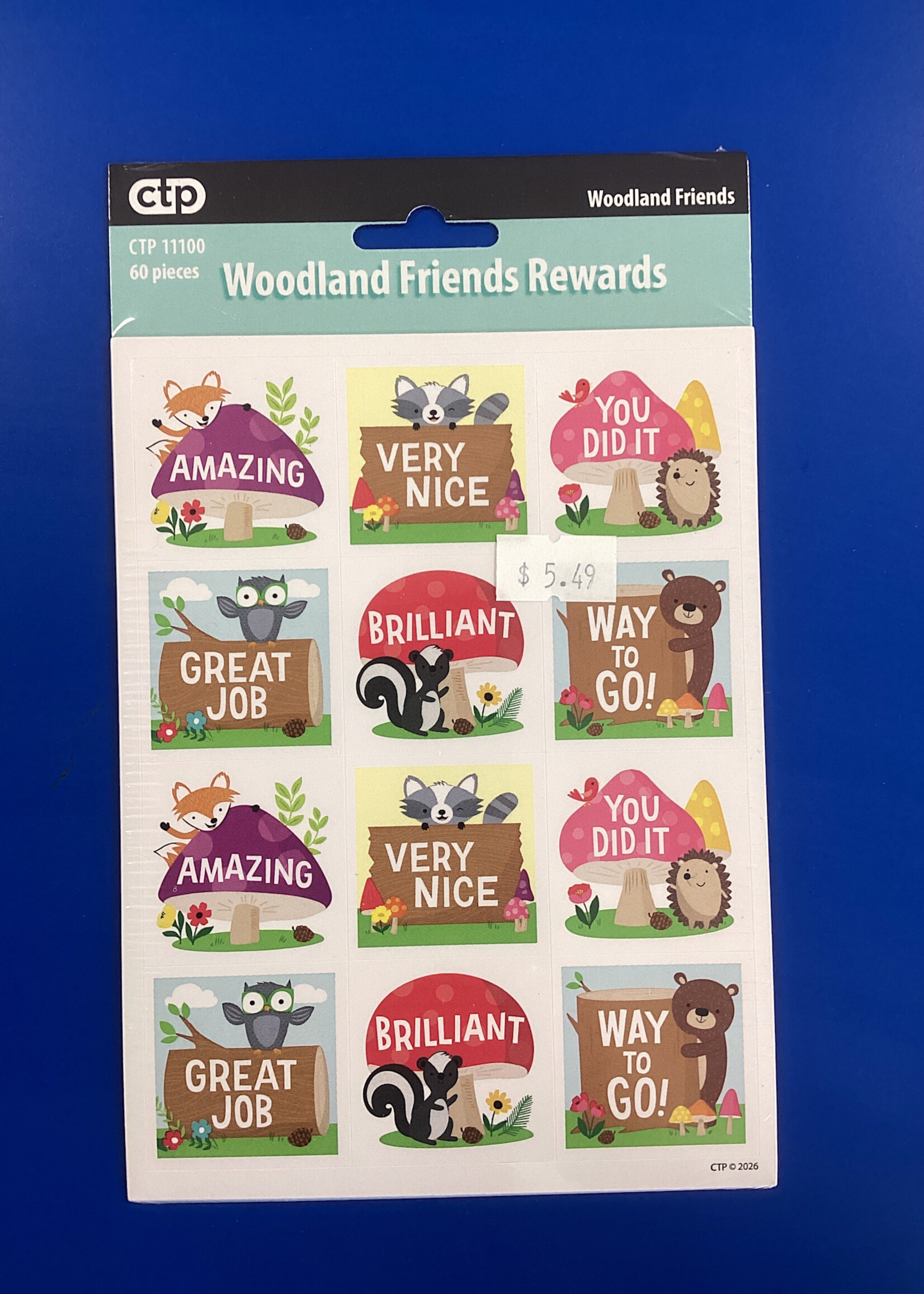 New Woodland Friends Stickers 60pc