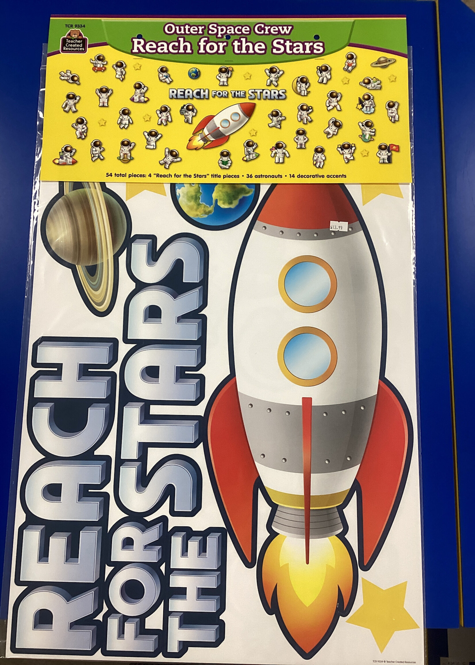 Outer Space Crew Reach for the Stars Bulletin Board