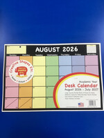 Chalkboard Academic Yr Desk Cal Academic Year Desk Calendar Pastels
