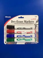 Assorted Colors Chisel Tip Dry-Erase Markers (4/Pack)