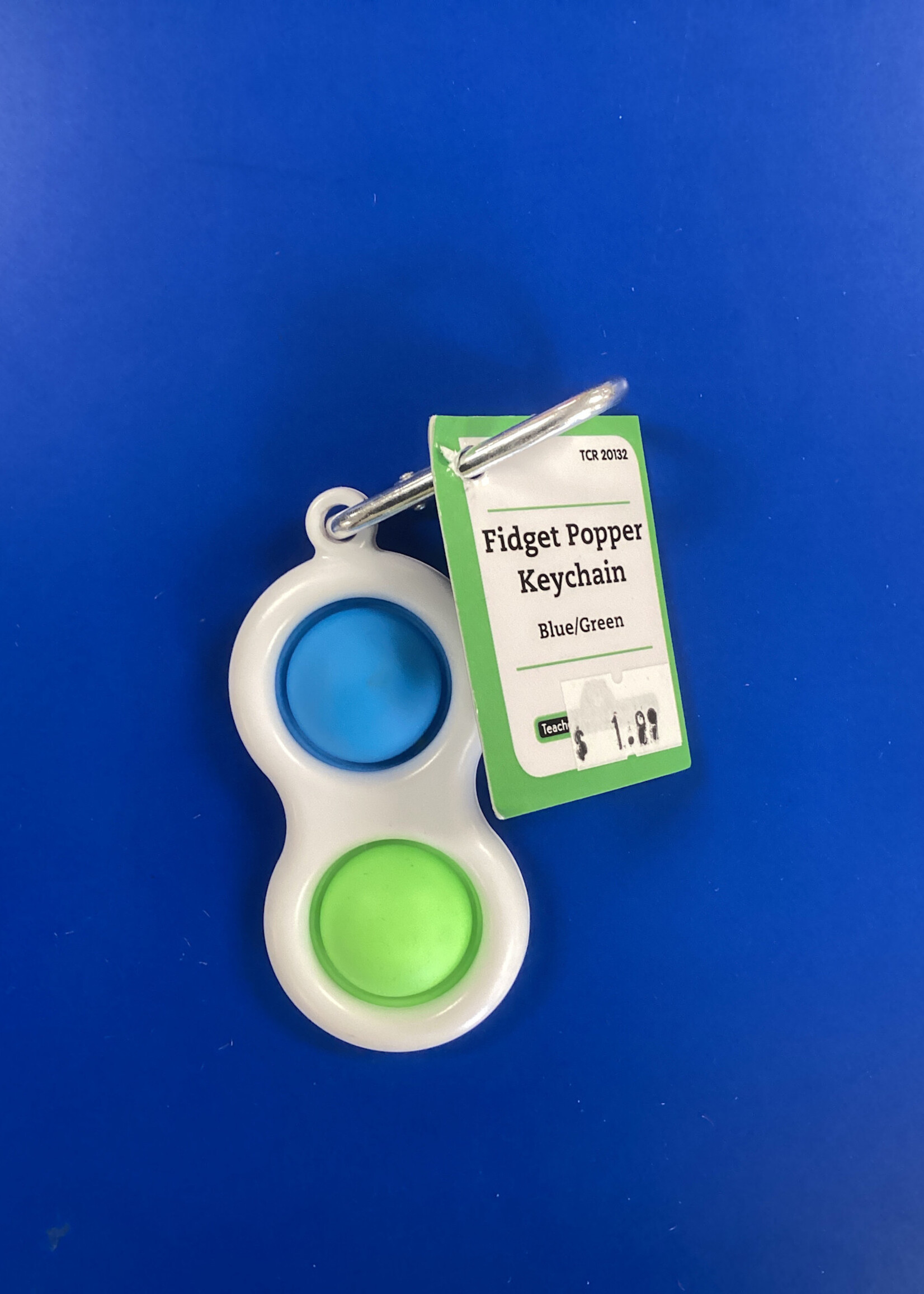 Fidget Popper Keychain - Blue/Green