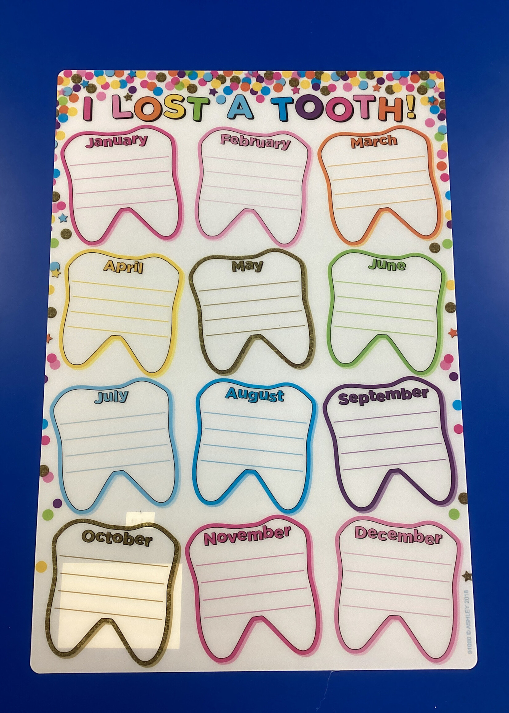 I Lost A Tooth Confetti Poly Chart 13"x19"