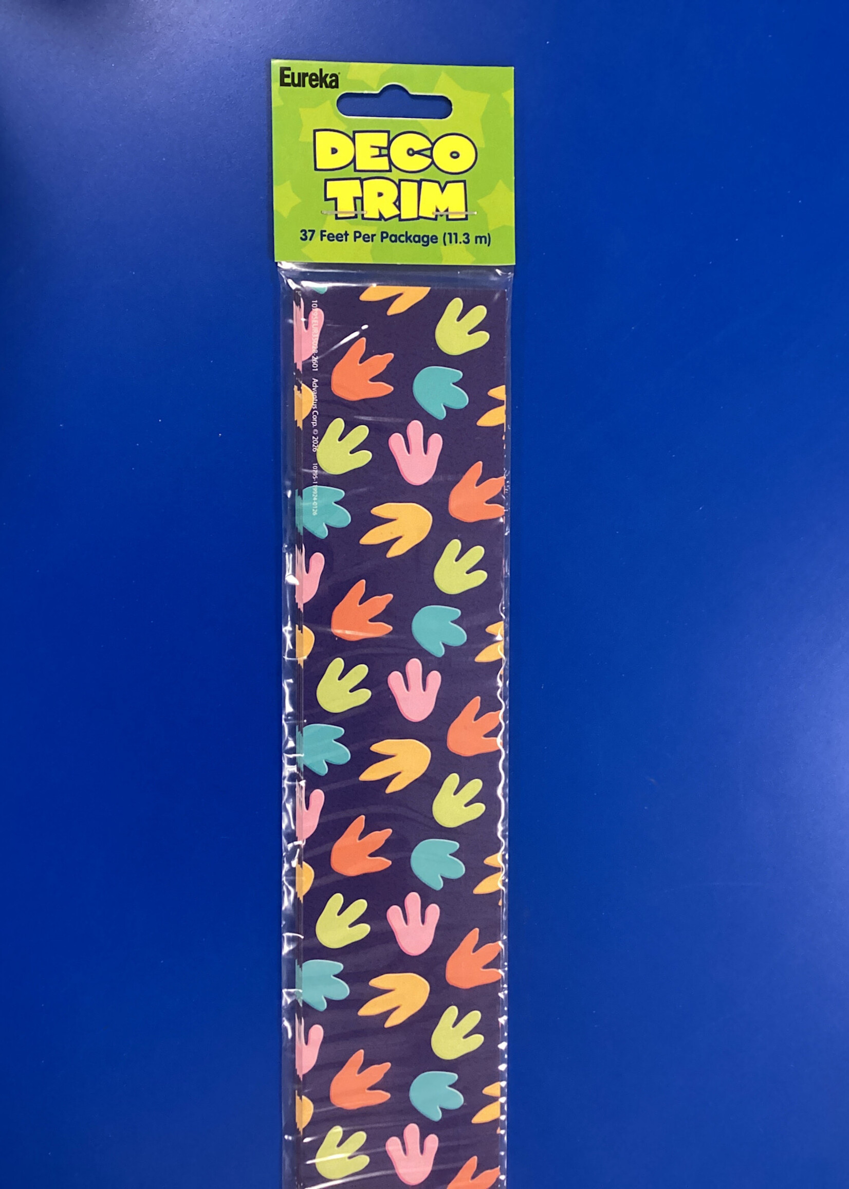 Dino Quest Colorful Tracks Border