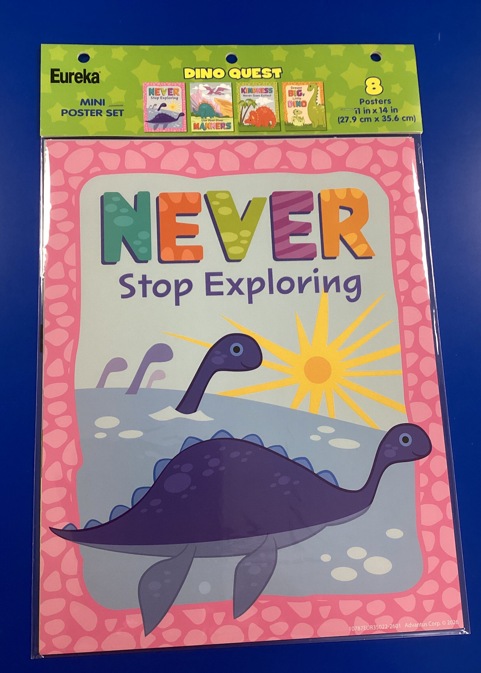 Dino Quest Mini Poster Set 8pc
