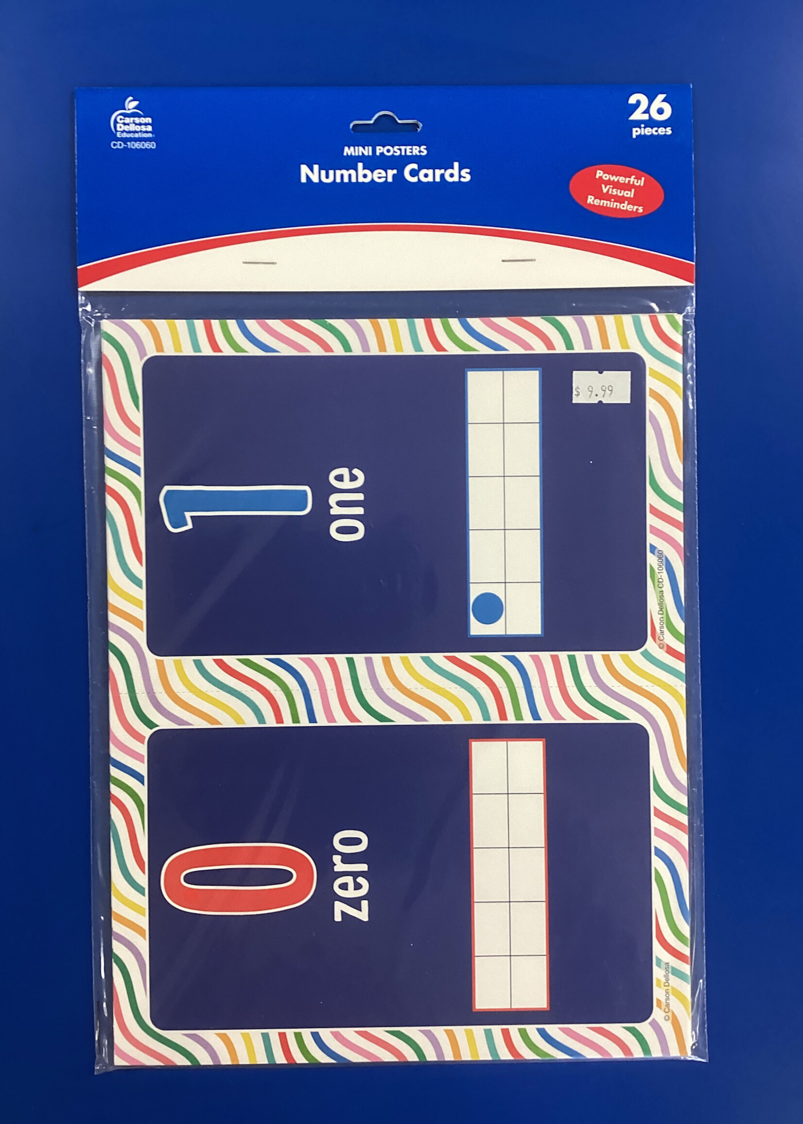 Number Cards Mini Posters 26 pc