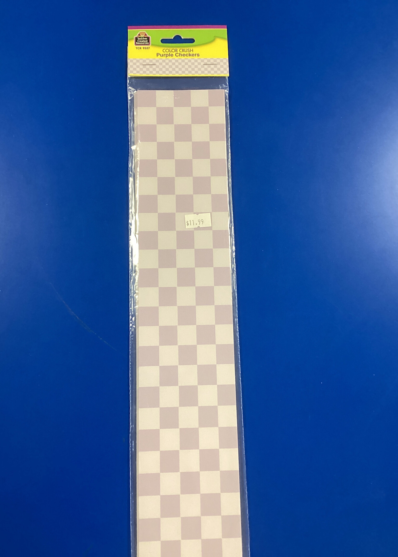 Cool For School Purple Checkers Straight Border 35’