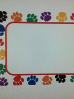 Paw Prints Labels 36pc