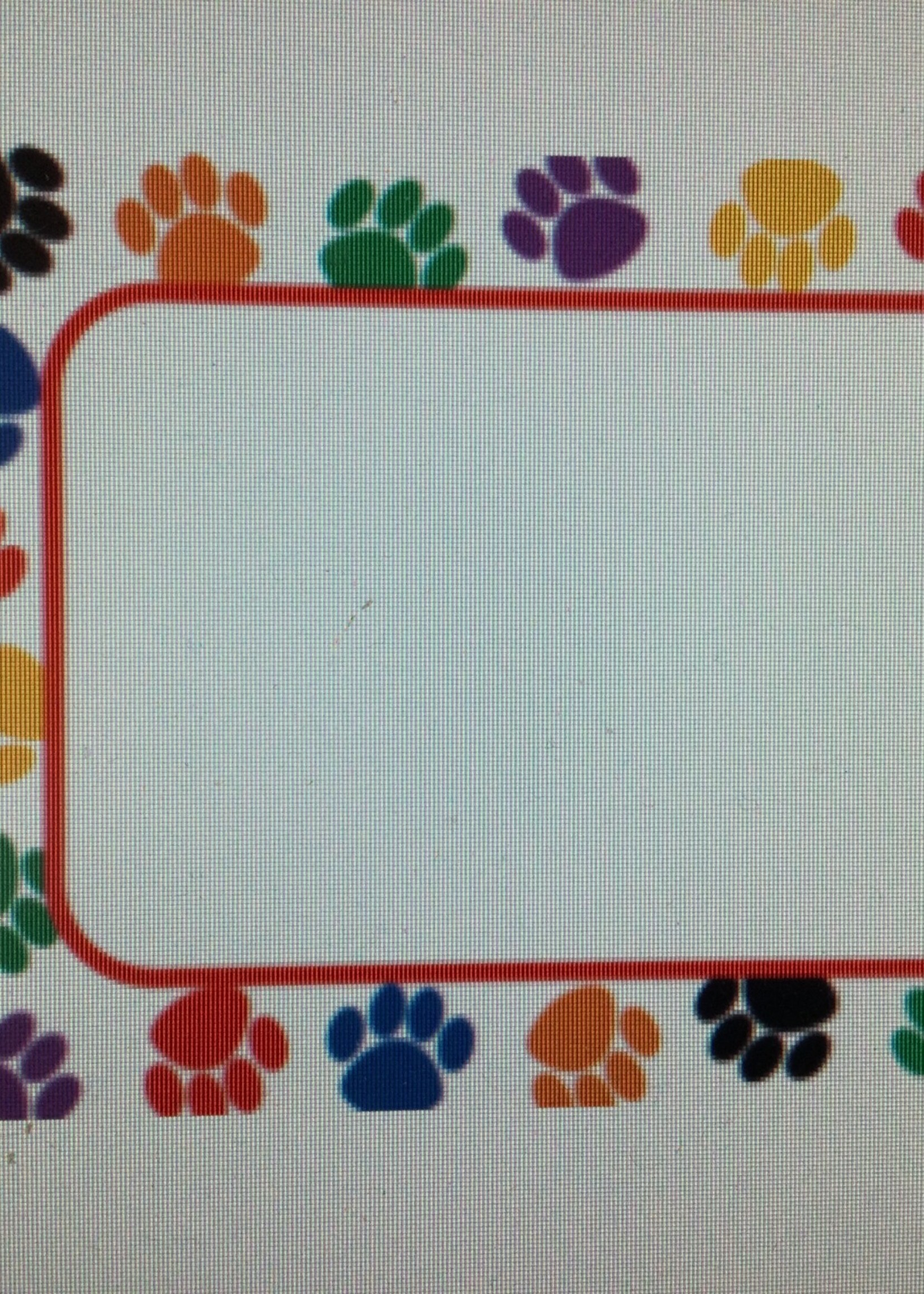 Paw Prints Labels 36pc