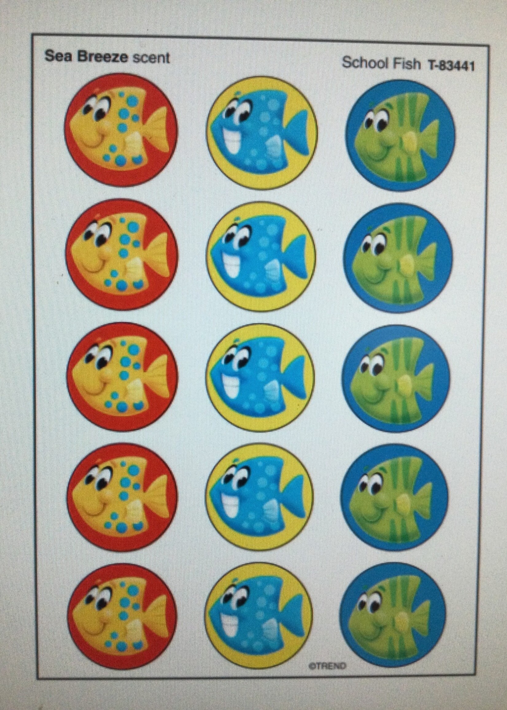 School Fish Stinky Stickers