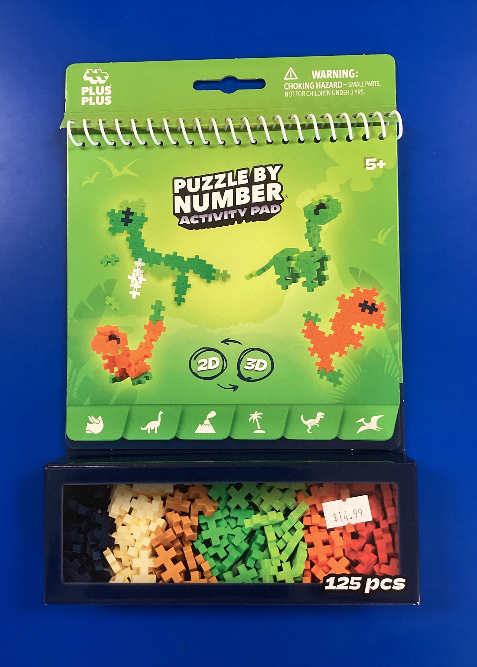 Plus Plus Puzzle By Number Activity Pad- Dinosaurs