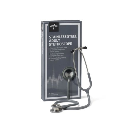 Medline Industries Elite Adult Stainless Steel Stethoscope
