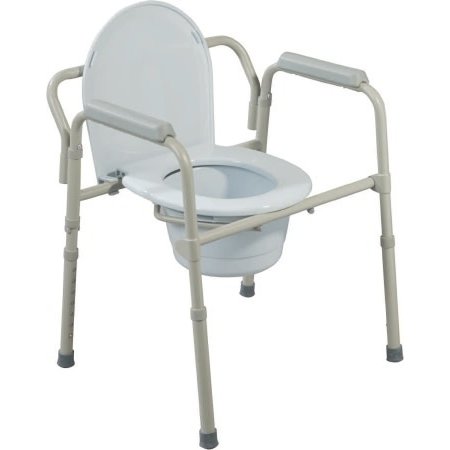 Drive/Devilbiss Folding Steel Commode Deeper Seat