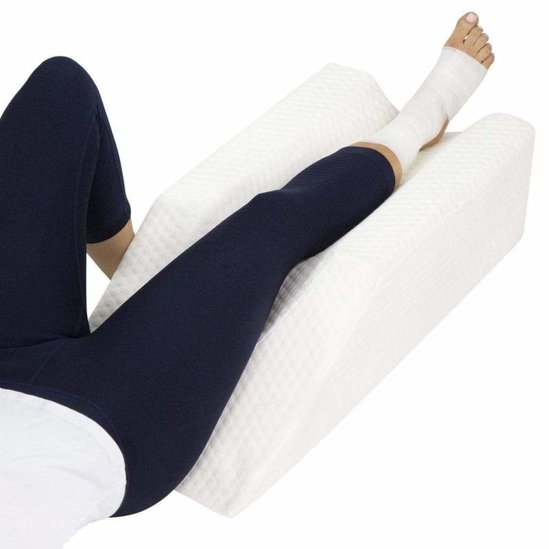 White Knee Wedge Leg Pillow w/ Cover - Therapeutic Support Cushion for Knee  Pain