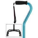 Harvy Canes Large Base Quad Cane with Foam Handle