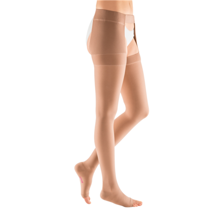 Medi USA Mediven Plus Thigh 40-50 mmHg Open Toe Beige w/ Attachment