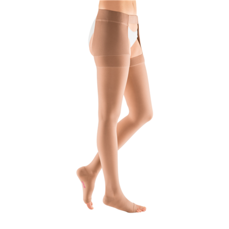 Medi USA Mediven Plus Thigh 40-50 mmHg Open Toe Beige w/ Attachment
