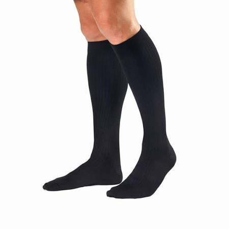 DR COMFORT DJO GLOBAL, INC Micro Nylon Socks Black Small 15-20 Knee