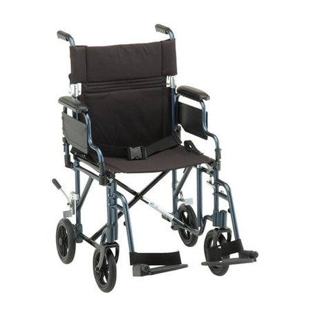 Nova Ortho-Med, INC. Transport Wheelchair, 19'' seat w/ brakes