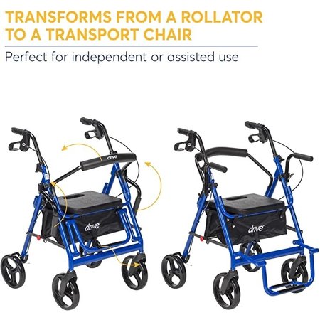 Drive/Devilbiss Duet Rollator/Transport Chair