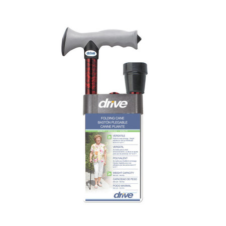 Drive/Devilbiss Lightweight Folding Cane with Gel Handle