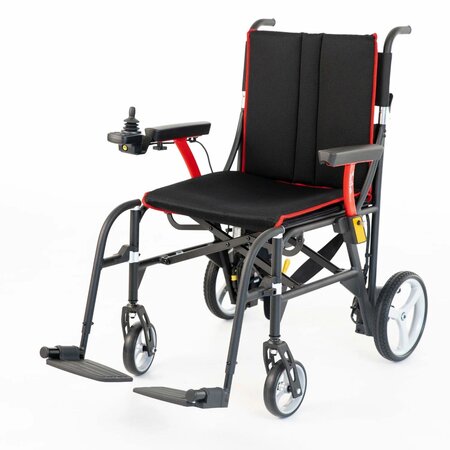 Feather Feather Power Wheelchair IncluFeather Podes Seat & Back Overlay, Swingaway Legrests, Anti Tippers, Seatbelt, Battery & Charger